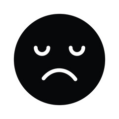 Obraz premium Get your hands on perfectly designed sad emoji icon, customizable vector