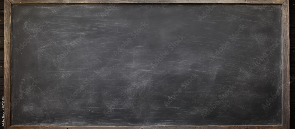 Poster Abstract Chalk rubbed out on blackboard or chalkboard texture clean school board for background or copy space for add text message Backdrop of Education concepts