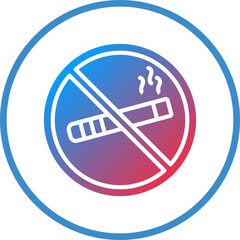 Vector Design No smoking Icon Style