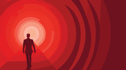 Businessman forward to the target red Vector style vector
