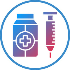 Fototapeta premium Vector Design Vaccine Icon Style