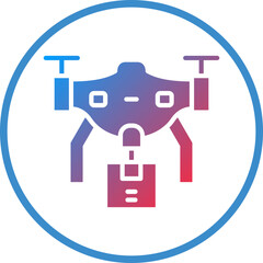 Vector Design Drone Delivery Icon Style