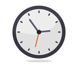 Clock set against a white background