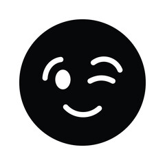 Fototapeta premium Check out this beautiful winking emoji vector design