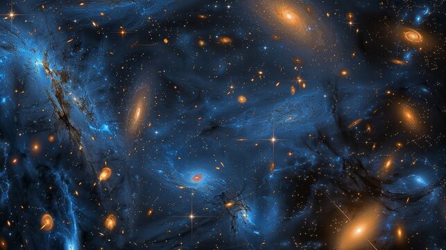 Majestic Deep Space Vista: Galaxies, Stars, and Cosmic Dust