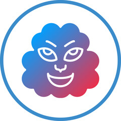 Vector Design Wind Face Icon Style