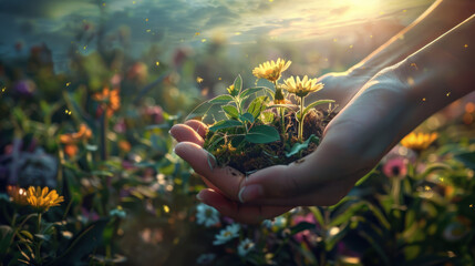 Fototapeta premium As we celebrate Earth Day, let's reflect on the beauty of our planet and the responsibility we have to protect and preserve it for all living beings.