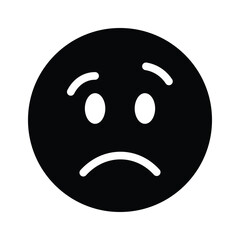 Get your hands on perfectly designed sad emoji icon, customizable vector