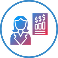 Vector Design Expert Female Icon Style