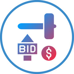 Vector Design Maximum Bid Auction Icon Style