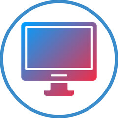 Vector Design Blue Screen Icon Style