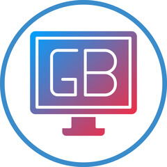 Fototapeta premium Vector Design Gigabyte Icon Style