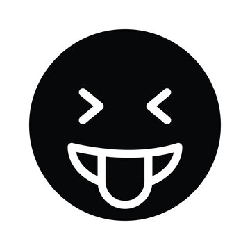 recommend clip art: Face with tongue out, laugh emoji vector, joking emoji icon design