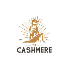 The Cashmere goat, Vector illustration templates