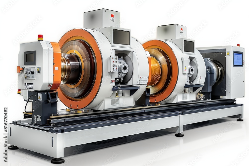Aufkleber roll marking machines isolated on a white background. generative ai.