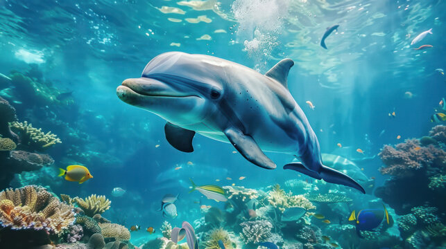 Embark on an underwater adventure with our vast collection of sea creatures, from graceful dolphins and majestic whales to colorful tropical fish and elusive octopuses.