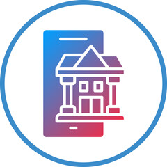 Vector Design Mobile Banking Icon Style