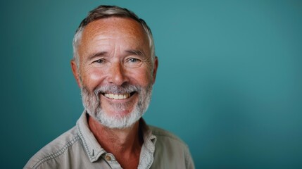 Obraz premium A Smiling Senior Man's Portrait