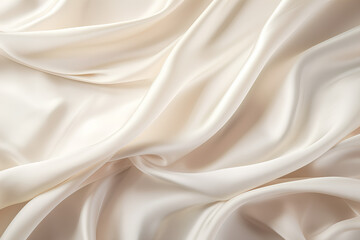 Obraz premium Background texture: white silk fabric. Smooth elegant silk satin, background with space for design.