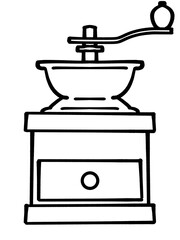 シンプルなコーヒーミルのイラスト素材