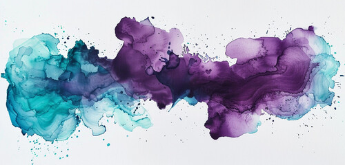 Rich purple and aqua create a stylish isolated design.