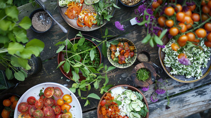 Fototapeta premium Nourish body and soul with wholesome meals and mindful eating habits