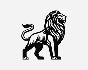 Lion modern logo, emblem design editable for your business. Vector illustration.