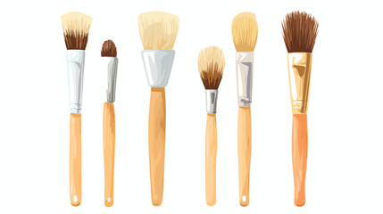Paintbrushes Four. Different paint brushes types. Thi