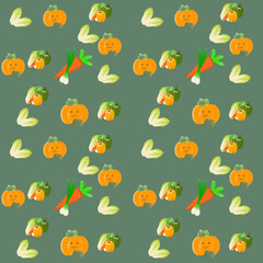 seamless pattern with vegetables
