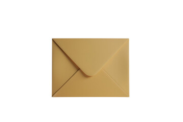 A yellow envelope with a gold stamp on it. The envelope is sitting on a transparent background. The envelope is open and the contents are visible