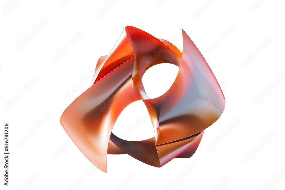 Poster a piece of abstract art with a red and orange color scheme. the piece is a spiral shape with a circu