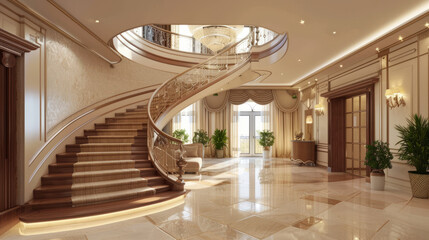 Obraz premium Beautiful house staircase design