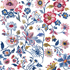 Floral Embroidery Pattern Design