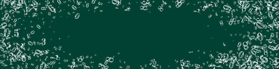Concept of school background. White chalk numbers