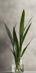 Depiction of springtime nature embodying minimalism. First buds weaving through a tapestry of lush foliage