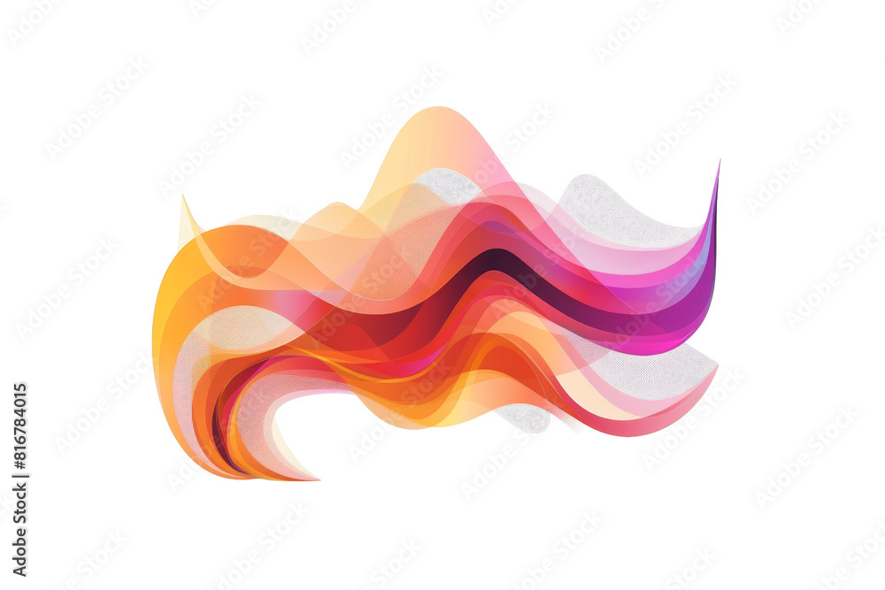 Aufkleber a colorful wave with a transparent background. the wave is made up of different colors and has a lot