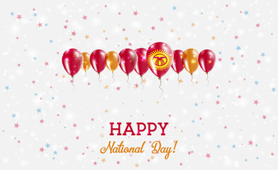 Kyrgyzstan Independence Day Sparkling Patriotic