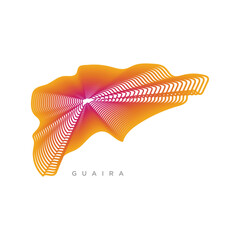 Guaira Department of Paraguay country map illustration.