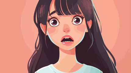 Close up lost milk tooth girl Vector style vector des