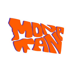 Montana map typography