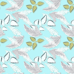 seamless pattern with feathers