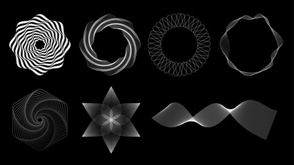 ベクターの幾何学図形のセット