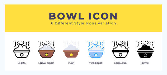 Bowl icon set. vector illustration.
