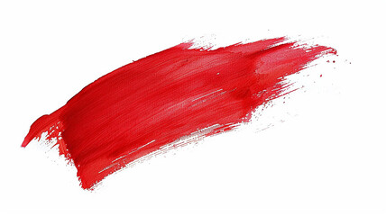 red paint brush strokes watercolor isolated