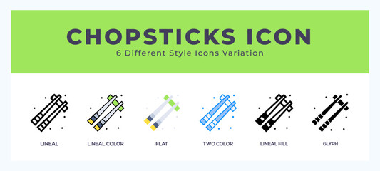 Chopsticks symbol. logo. icon vector illustration.