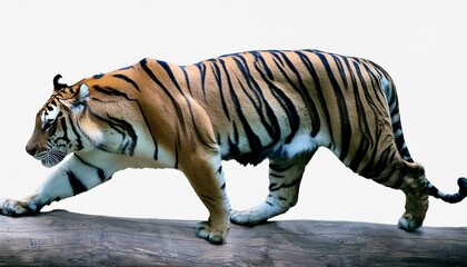 Fototapeta na wymiar Wildlife animal mammal tiger.. isolated with white background