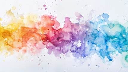 rainbow watercolor abstract illustration design. rainbow watercolor texture pattern artwork.