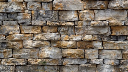 Obraz premium Abstract background of an old weathered brown stone brick wall with space for content