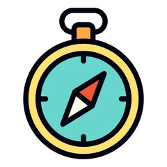 Fototapeta premium Compass filled line icon