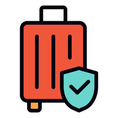 Travel Insurance filled line icon